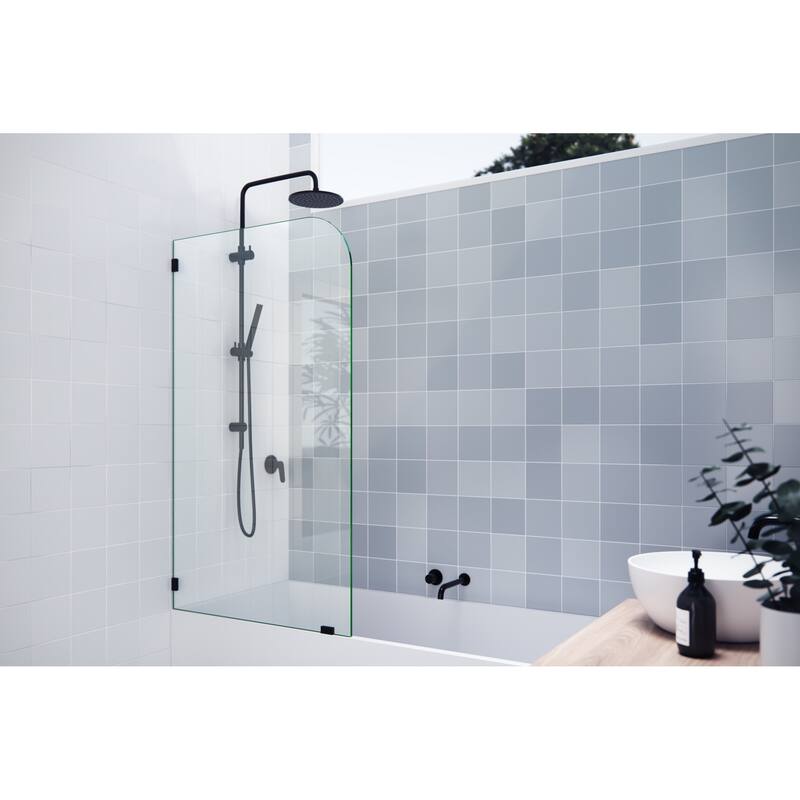 Glass Warehouse B-F-RAD-34 Solaris 58-1/4" High x 34" Wide Fixed