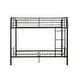 preview thumbnail 7 of 6, Gunmetal Full over Full Metal Bunk Bed with Fence