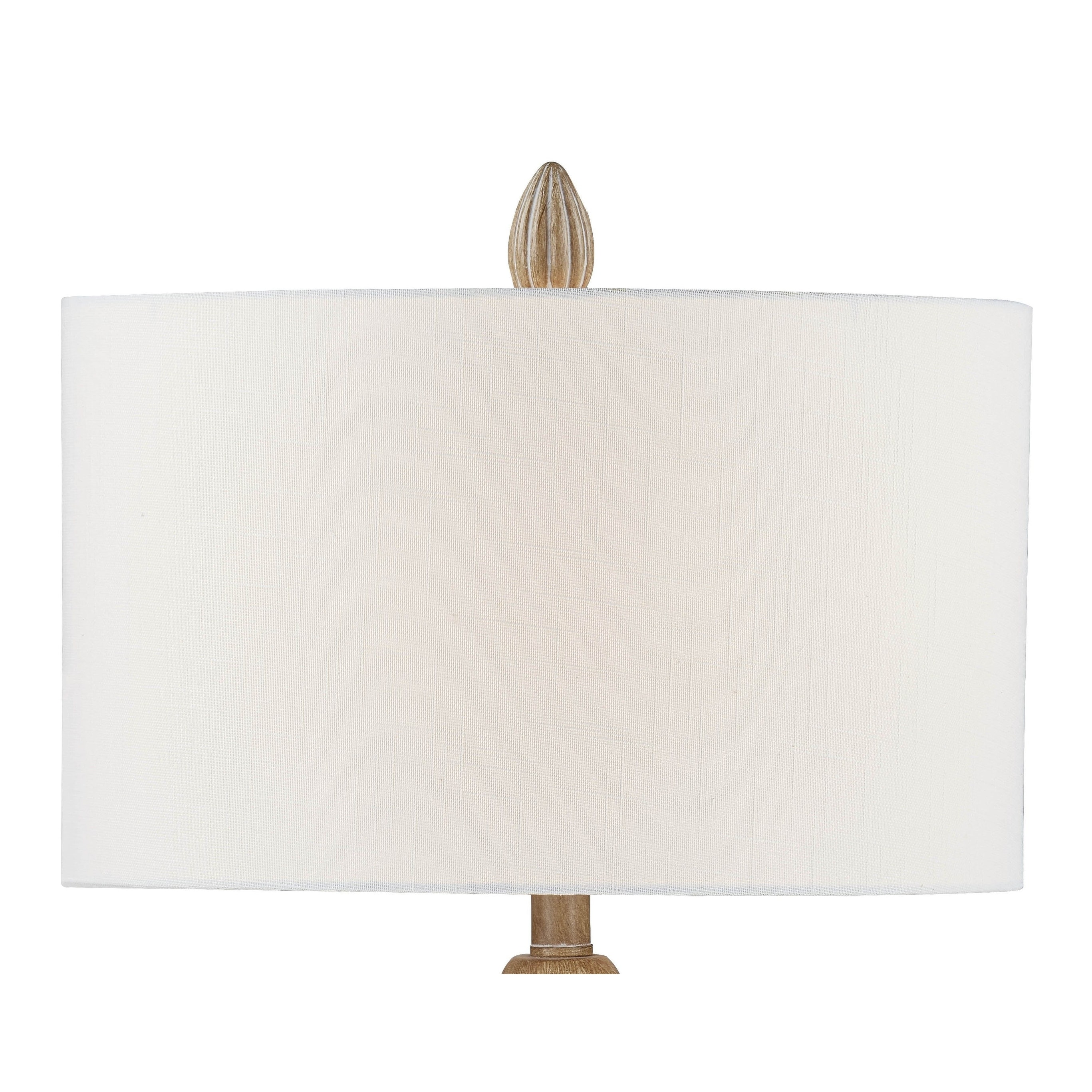 Hunley 30" Table Lamp with Linen Shade, Natural (Set of 2) - Natural with White-Wash