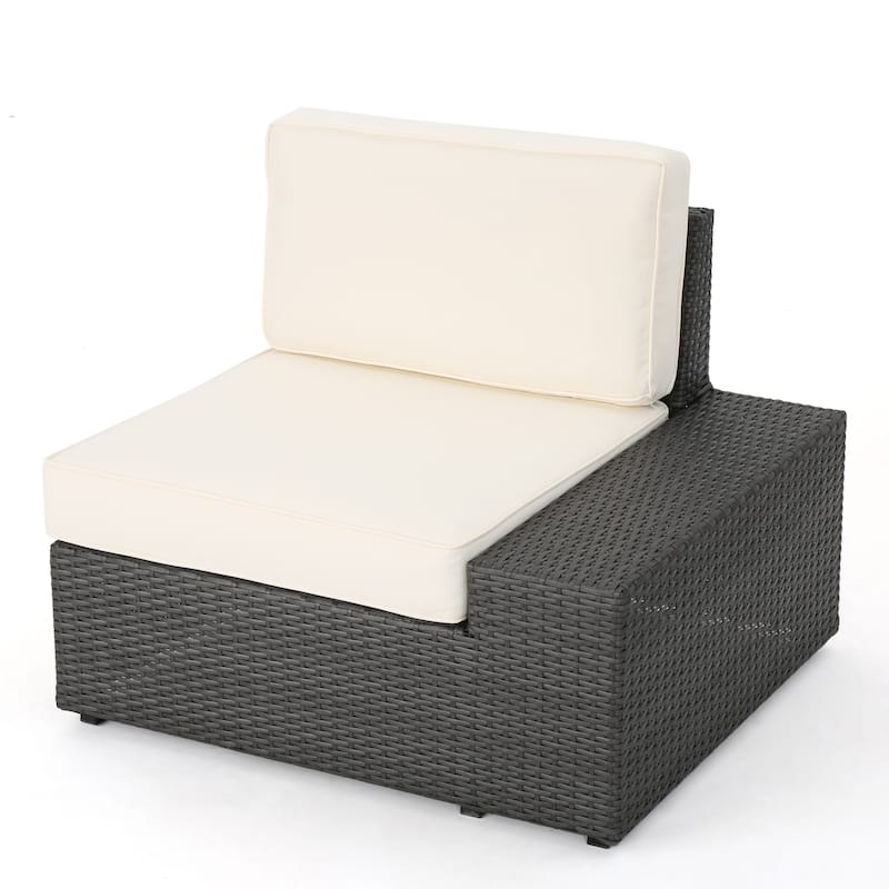 Roomfitters Modular Wicker Seating Set with Cushions for Outdoor Relaxation, Versatile Patio Chairs