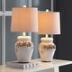 preview thumbnail 1 of 6, SAFAVIEH Lighting 24-inch Raised Floral Garden Table Lamp (Set of 2) - 12"x12"x24"
