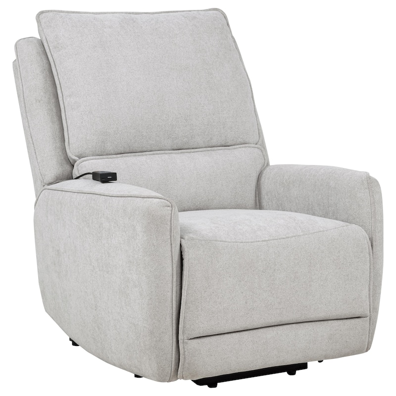 Sylmar Chenille Upholstered Dual Power Lift Recliner Grey - Dove Grey