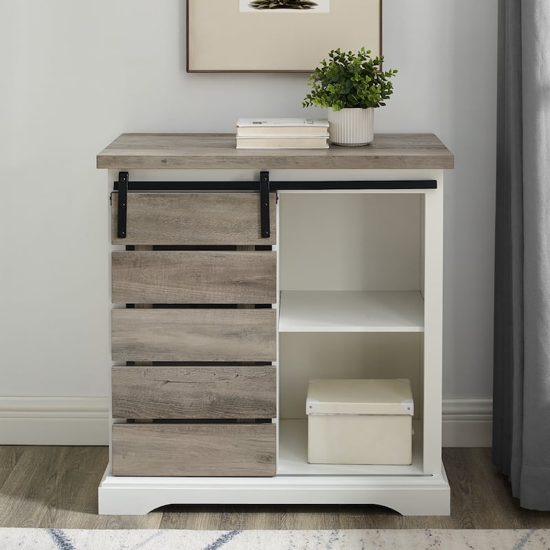 Middlebrook Kujawa 32-inch Sliding Slat Door Cabinet