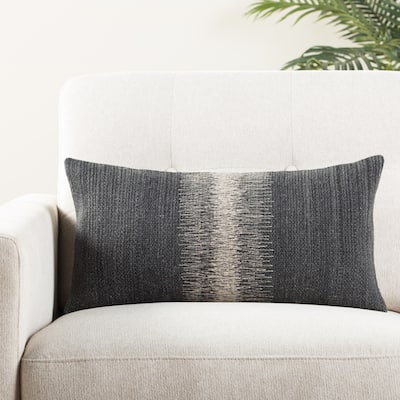 The Curated Nomad Otis Ombre Black/ Grey Throw Pillow