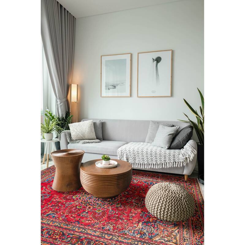 ECARPETGALLERY Hand-knotted Antalya Vintage Red Wool Rug - 6'0 x 9'0