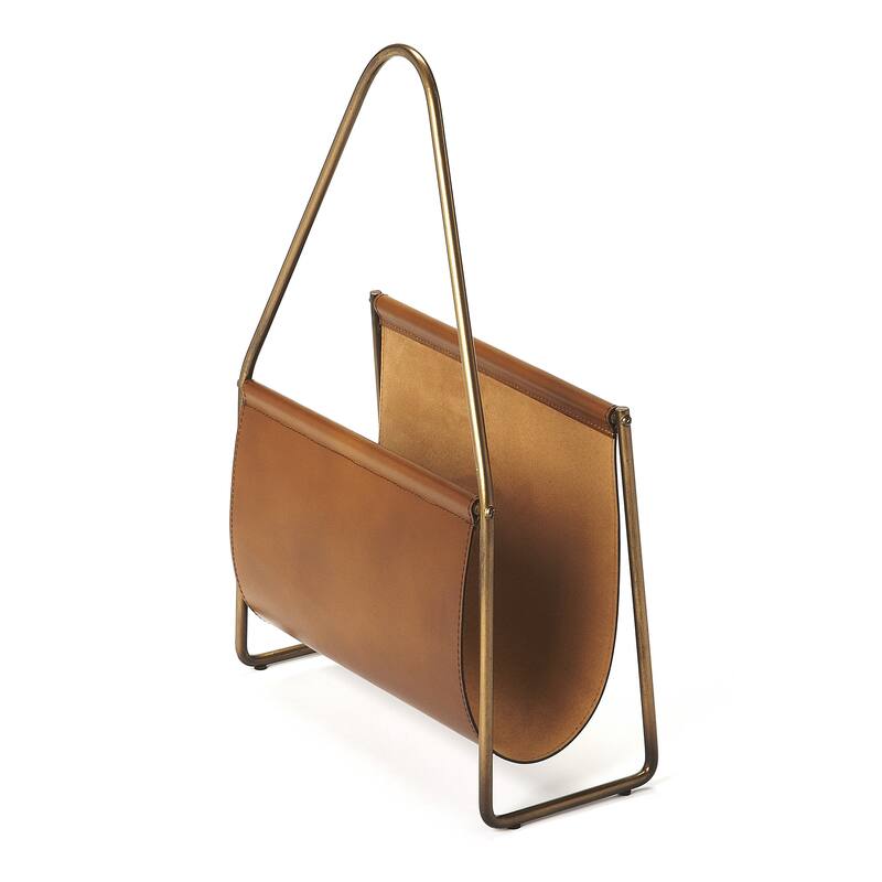Butler Rupert Leather Magazine Basket