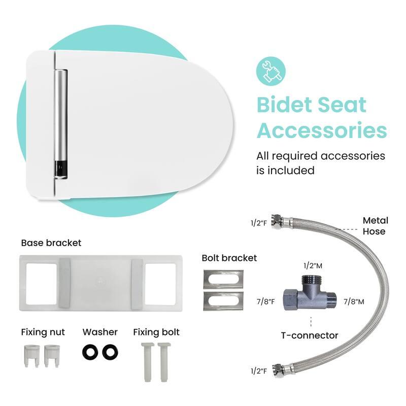 VB4100SR Electric Smart Bidet Toilet Seat with Dryer, Heated Toilet