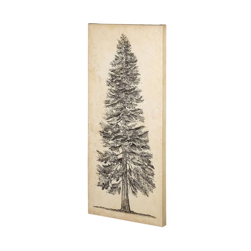 Pacific Northwest Tree Sketch I Canvas Art Print - Large