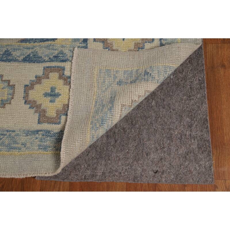 Hand Knotted Oriental 100% Wool Carpet Transitional All-Over Beige & Ivories Oushak Area Rug - 10' 9'' X 8' 5''