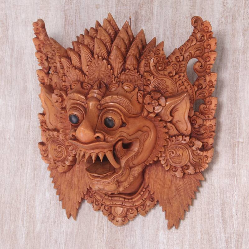 Novica Handmade Great Protector Wood Mask