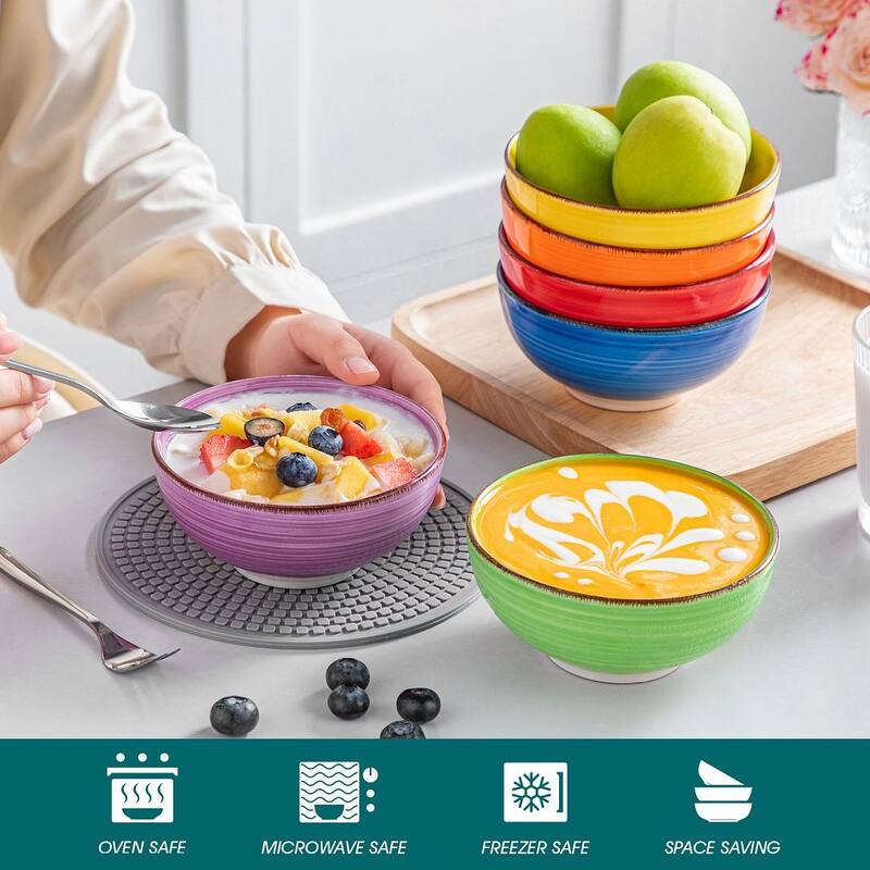 vancasso Bonita Sturdy Stoneware 6-Piece Bowls Set