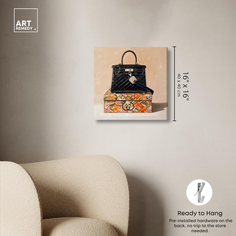 Luxury Purse and Giftbox Canvas by Art Remedy, Gallery Wrapped