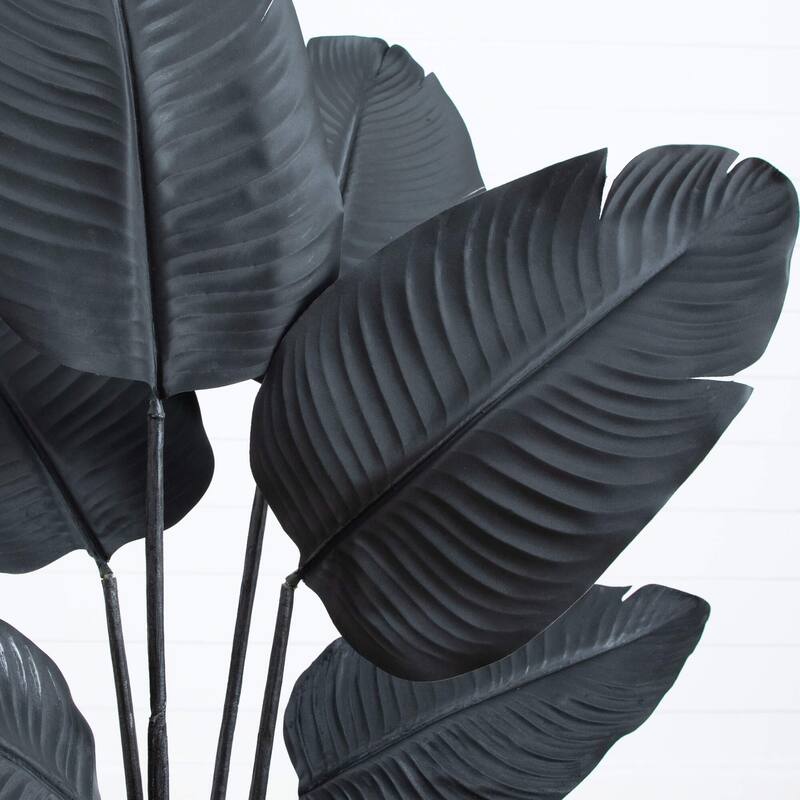 Travelers Palm Artificial Halloween Tree with Pot - 4' - Black