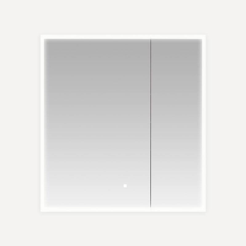 AQUADOM Edge Royale Bathroom Led Lighted Medicine Cabinet Defogger, 3X LED Adjustable Magnifying Mirror, Electrical Outlets. - 30"x32"x5"