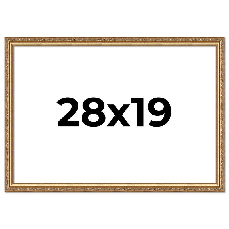 28x19 Frame Red Solid Wood Picture Frame Width 1.75 Inches | Interior Frame Depth 1 13/16 Inches
