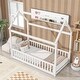 preview thumbnail 3 of 48, Twin Size Solid Wood House Bed with Guardrails for Toddlers