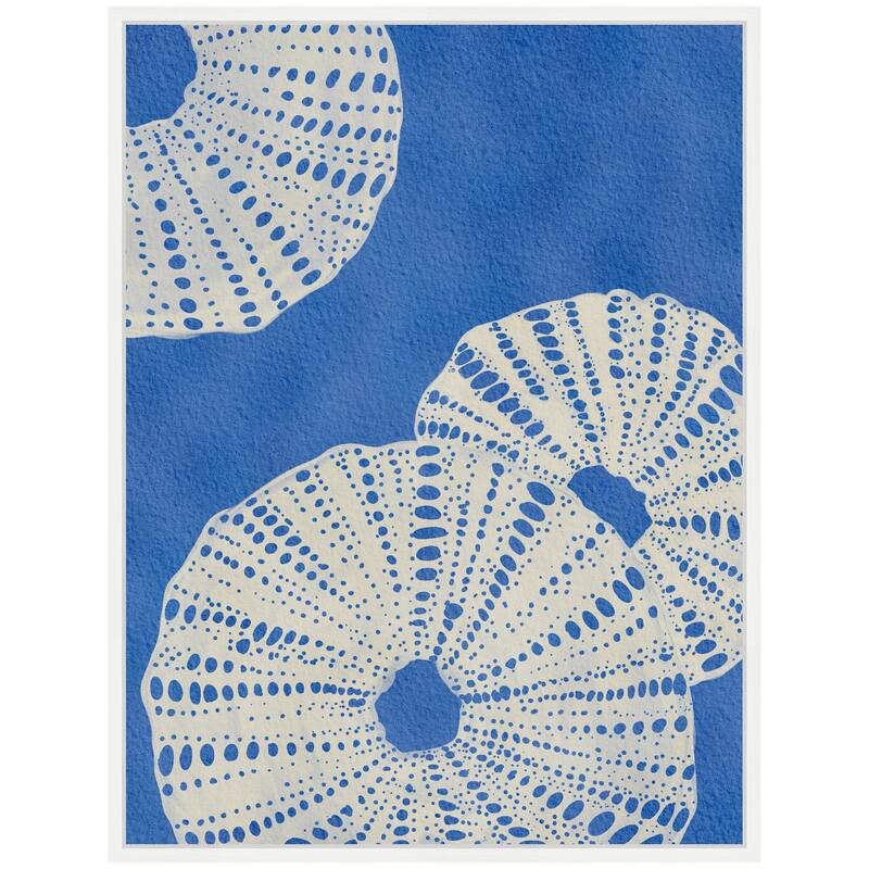 Kate and Laurel Sylvie Ocean charms ll Framed Canvas by Nikita Jariwala