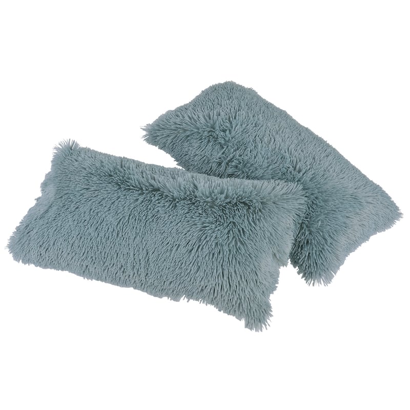 Halsted Shaggy FauxFur Decorative Throw Pillow Cover Set, NO INSERT