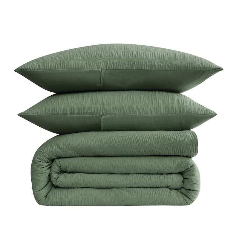 Truly Soft Crinkle Garment Wash Comforter Set