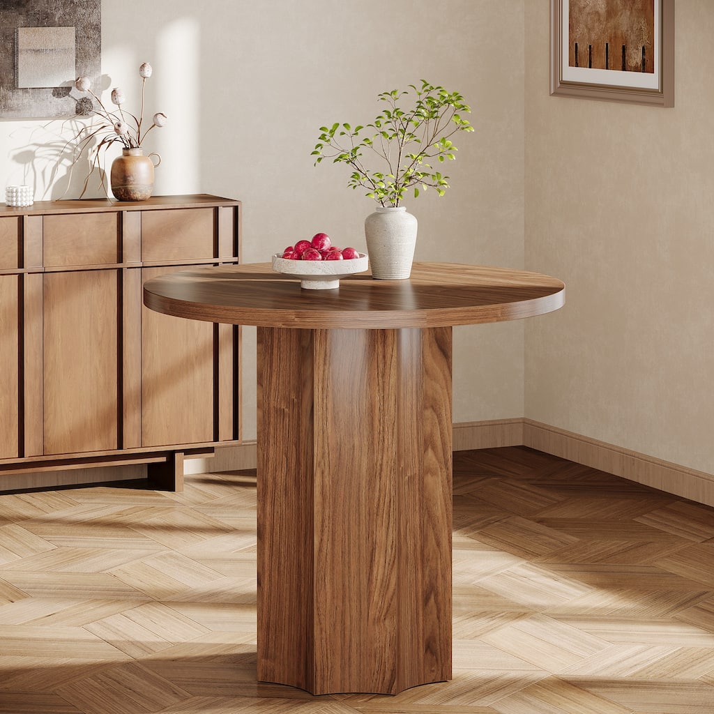 31.5" Round Dining Table for Kitchen, Dining Room, Bar - 31.5" Dia x 29.53" H