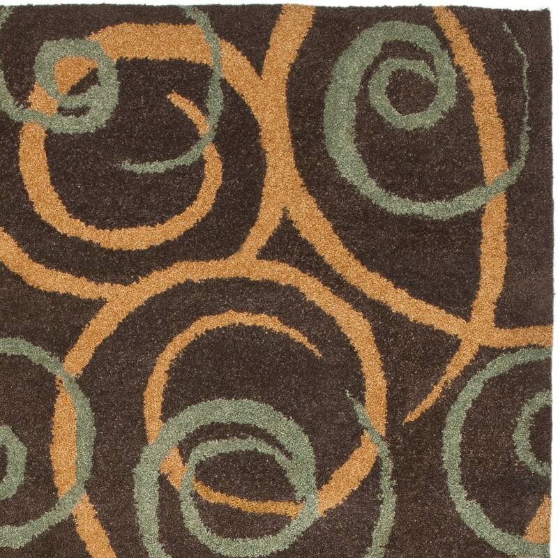 SAFAVIEH Handmade Rodeo Drive Ermilia Mid-Century Modern Abstract Wool Rug - 5' x 8' - Brown/Multi - Rectangle