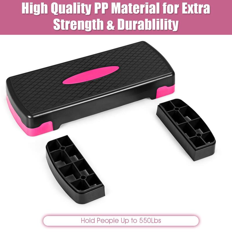 Costway 26'' Aerobic Exercise Stepper Cardio Trainer W/Riser