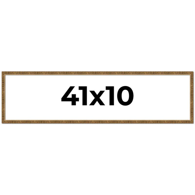 41x10 Frame Gold Solid Wood Picture Frame - Complete Modern Photo