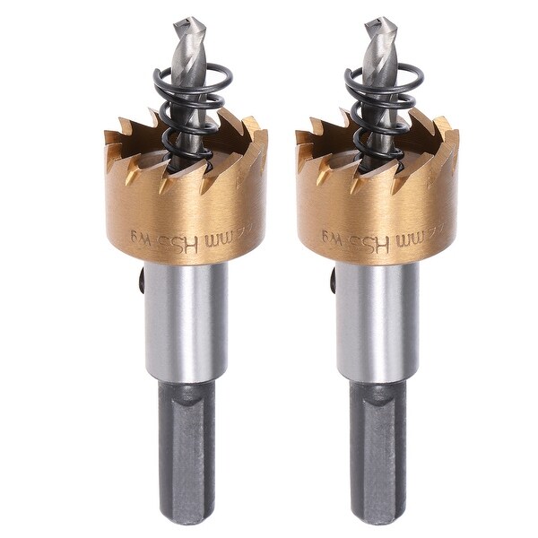 2 Pcs 22mm HSS Drill Bit Hole Saw Stainless High Speed Steel Metal Alloy - 22mm,2 Pcs