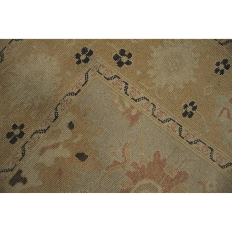 Hand Knotted Oriental 100% Wool Carpet Traditional Floral Beige & Ivories Ziegler Area Rug - 8' 4'' X 5' 11''