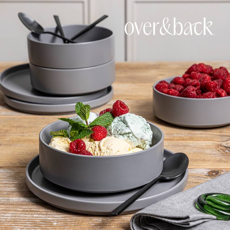 over&back Stackable Semi-Matte Stoneware Dinnerware