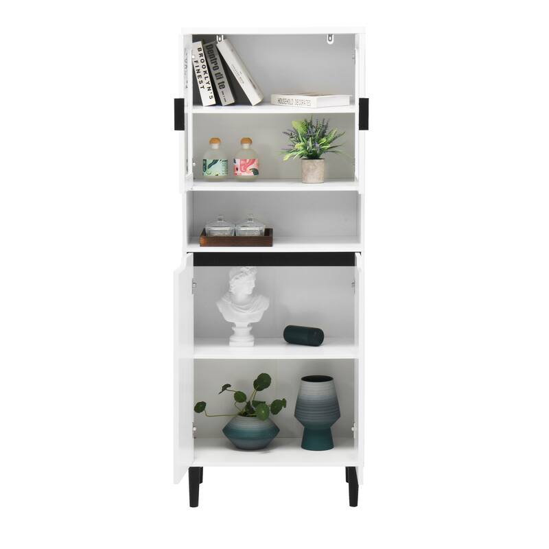 Tall Storage Bookcase Cabinet