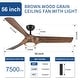 preview thumbnail 18 of 58, YUHAO 56 inch 6 Speed Quiet DC Motor Indoor Matte White Ceiling Fans with Lights and Remote Control