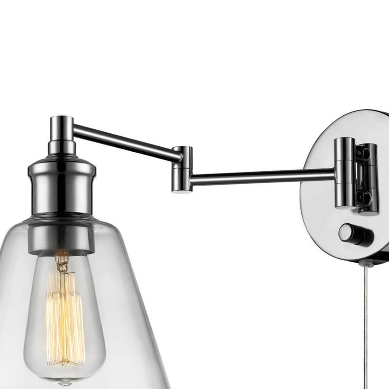 Globe Electric LeClair Single Light 7 Inch Wide Plug In Wall Sconce