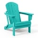 preview thumbnail 157 of 166, Laguna Fade Resistant All Weather Outdoor Patio Folding Adirondack Chair Turquoise
