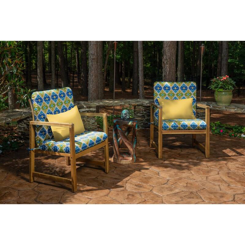 Sunbrella Solid Fabric 1-Piece Indoor/Outdoor Lumbar Pillow, 19"W x 12"L