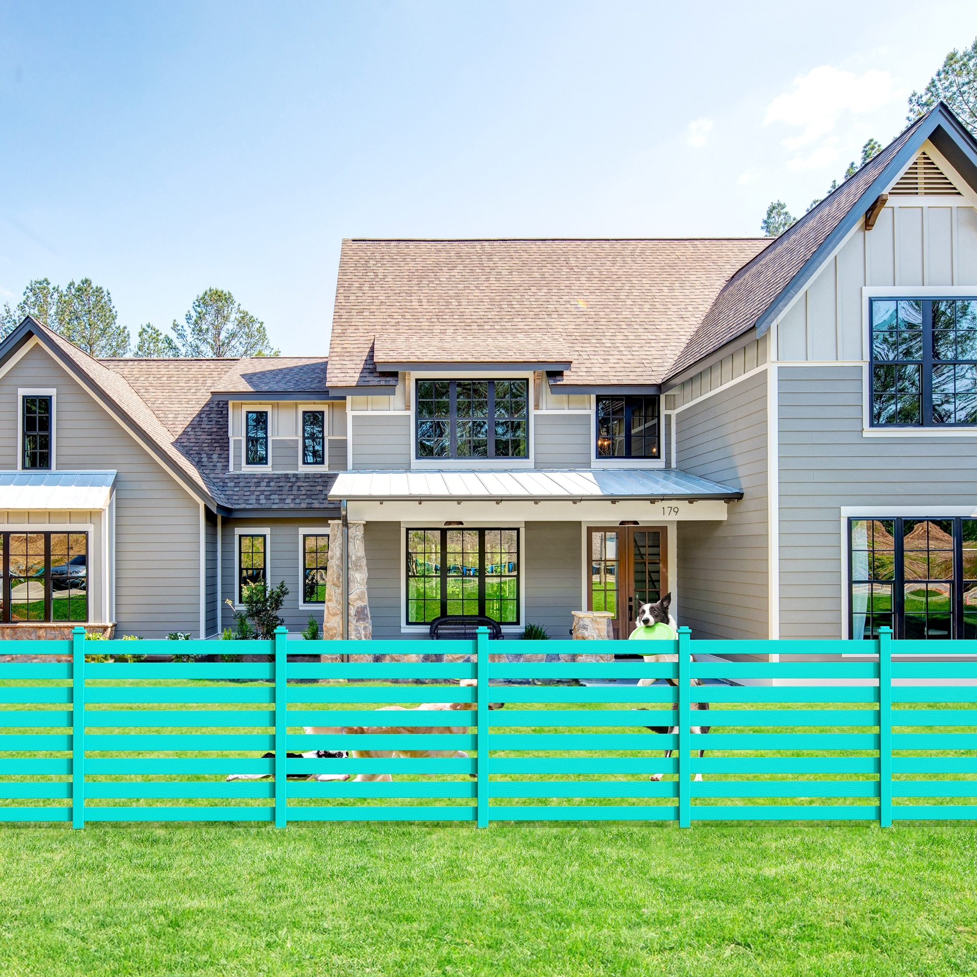 2,4-Panel Courtyard Privacy Fence No Pit Digging Type, More Convenient For Outdoor Installation - 39.3 in. W x 35.6 in. H