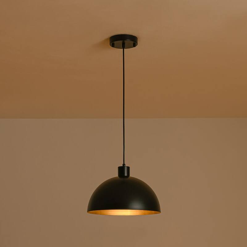 Hand-Crafted Antique Bronze Metal Dome Kitchen Pendant Light