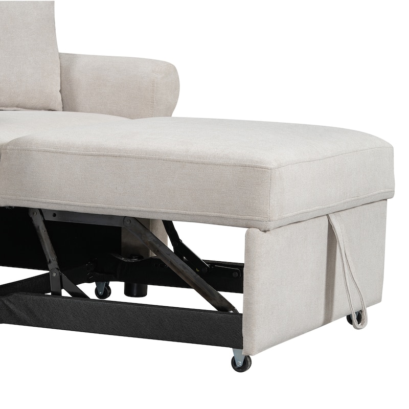 3 IN 1 Convertible Sleeper Lounger Chair with Adjustable Backrest