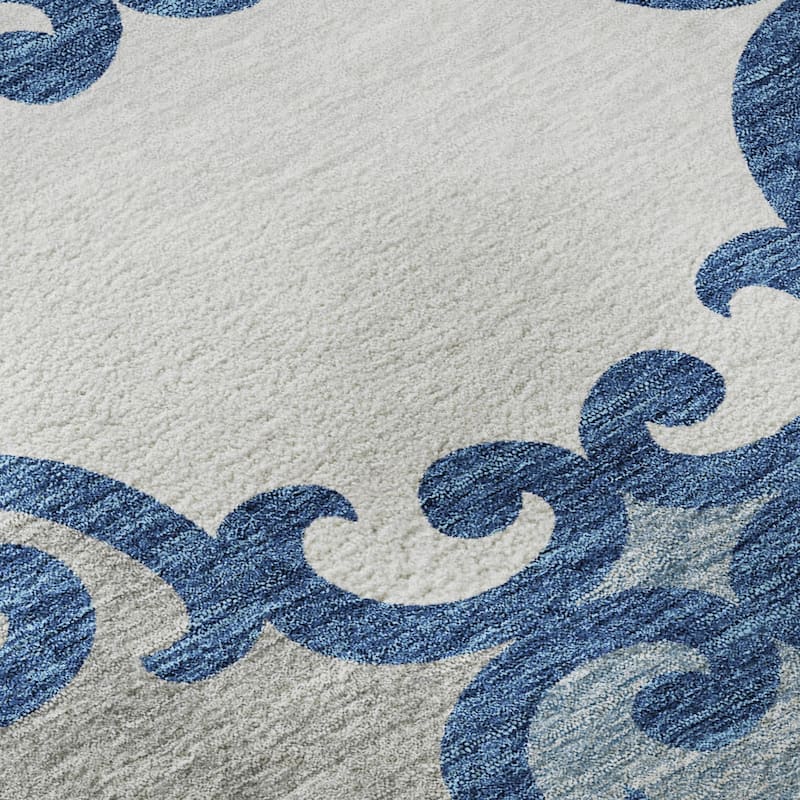 Premium Washable Super Soft Ornate Scroll Mayfield Rug