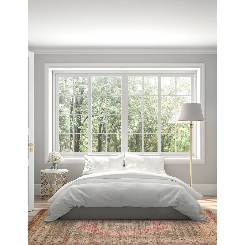 ECARPETGALLERY Hand-knotted Mamluk Dark Grey, Pink Wool Rug - 8'0 x 10'1