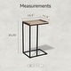 preview thumbnail 5 of 13, C Table Couch End Table - 15.5"D x 11.5"W x 25.25"H