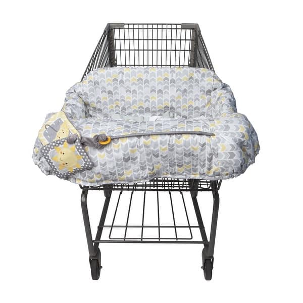 slide 2 of 10, Boppy Shopping Cart Cover Sunshine Gray