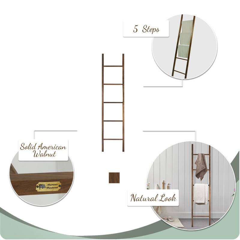 American Trails Solid Walnut Decorative Ladder