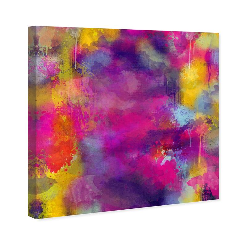 Wynwood Studio Canvas Abstract Amerina Purple and Traditional Wall Art Canvas Print
