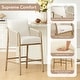 preview thumbnail 25 of 48, Lynn Counter Height Bar Stool with Braid Wood Arm Set