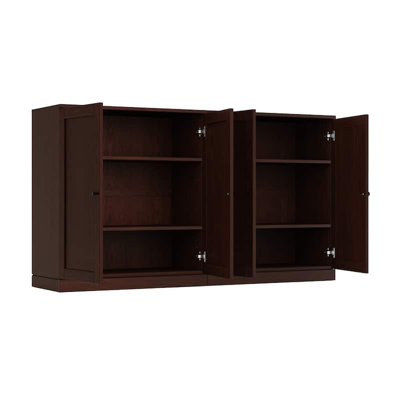 Palace Imports Premium 100% Solid European Oak Hardwood Modular Dining Room Sideboard with Shaker Doors - 64" Wide, 35.75" Tall