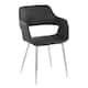Option Grey Faux Leather/Chrome Metal