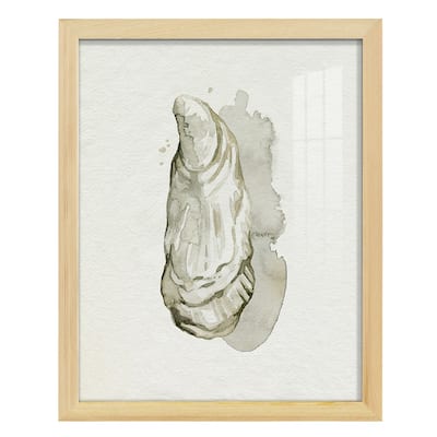 Oysters on the Bay I -Framed Print w/glass-Cherry Red