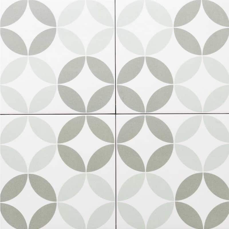 Twinkle 9x9 Matte Porcelain Encaustic Tile - Floor, Wall, Backsplash