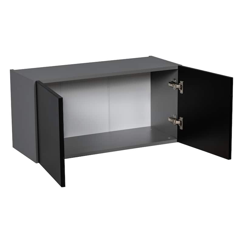 36" x 18" x 24" Wall Cabinet-Double Door-Grey - 36 x 18 x 23 3/8